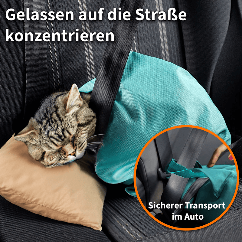 KRONL CatyBagy - Bequeme Tragetasche beruhigt Katzen unterwegs